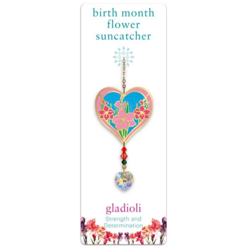 August (Gladioli) Birth Month Flower Suncatcher - Wild Things Crystal from thetraditionalgiftshop.pro