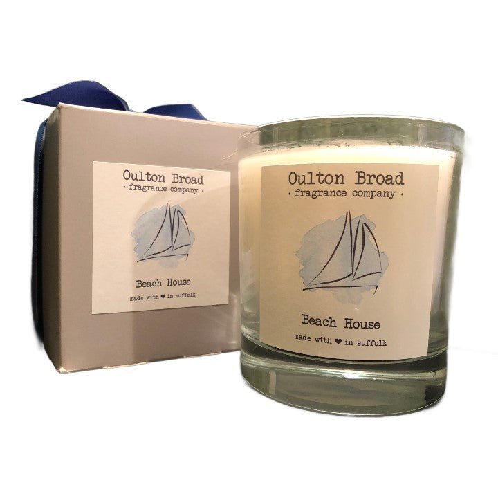 Beach House Glass Jar Candle - Oulton Broad Fragrance Company from thetraditionalgiftshop.pro