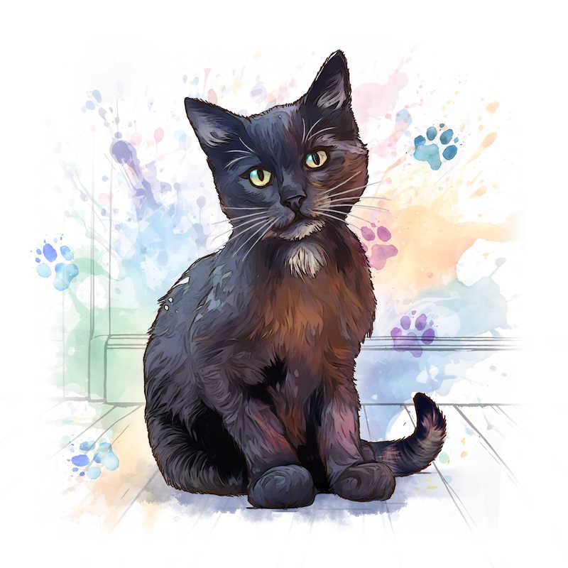 Black Cat Ceramic Art Tile - Art of Arora from thetraditionalgiftshop.pro