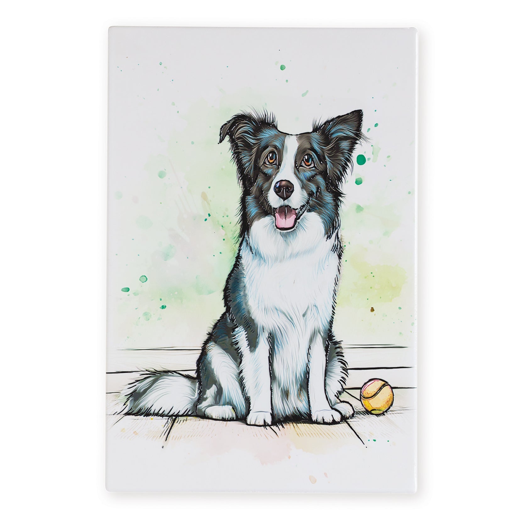 Border Collie Ceramic Art Tile - Art of Arora from thetraditionalgiftshop.pro