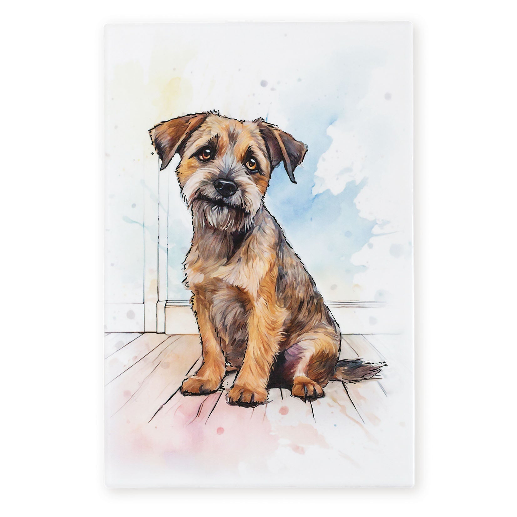Border Terrier Ceramic Art Tile - Art of Arora from thetraditionalgiftshop.pro