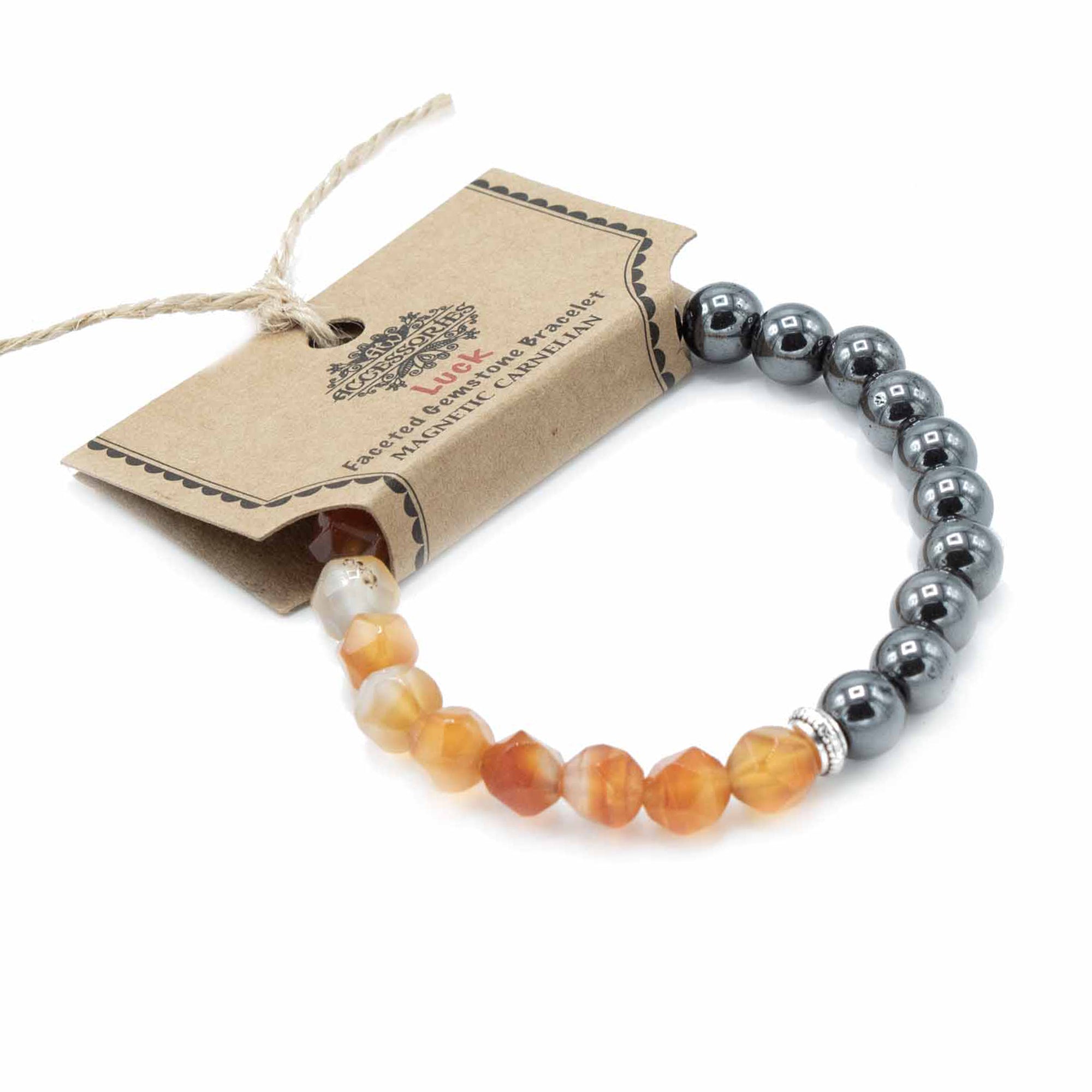 Carnelian Faceted Gemstone Bracelet - Gemstone Bracelets from thetraditionalgiftshop.pro