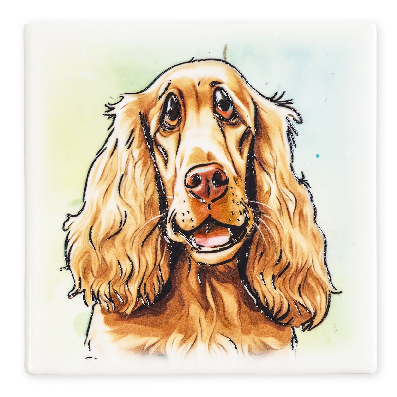 Cocker Spaniel Ceramic Art Coaster - Art of Arora from thetraditionalgiftshop.pro