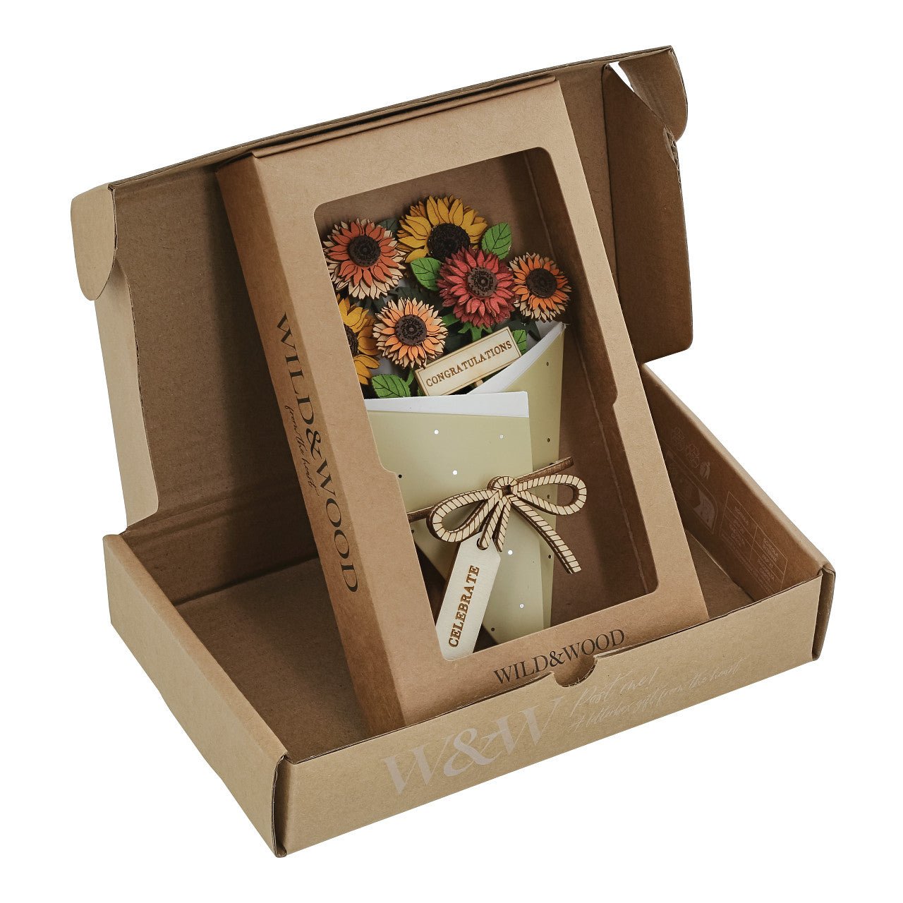 Congratulations 3D Flower Bouquet - Wild & Wood from thetraditionalgiftshop.pro
