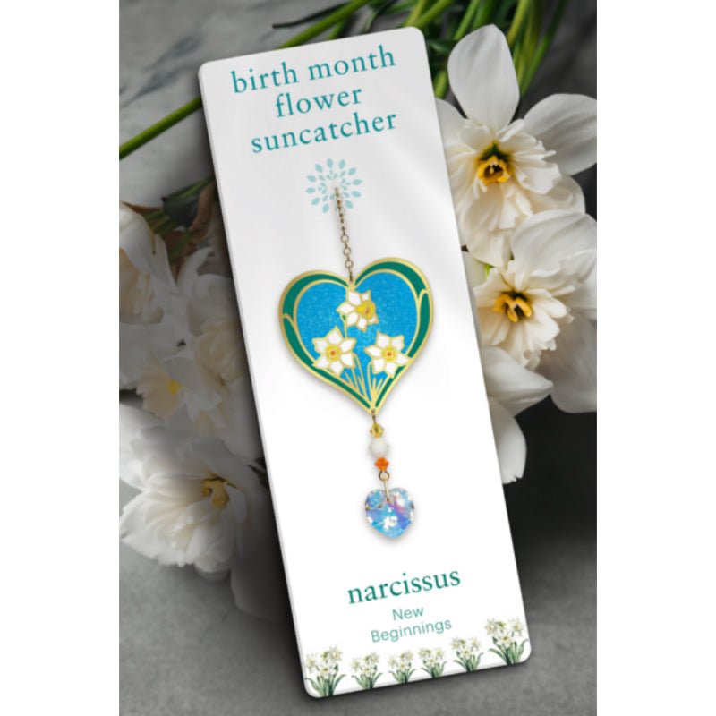 December (Narcissus) Birth Month Flower Suncatcher - Wild Things Crystal from thetraditionalgiftshop.pro
