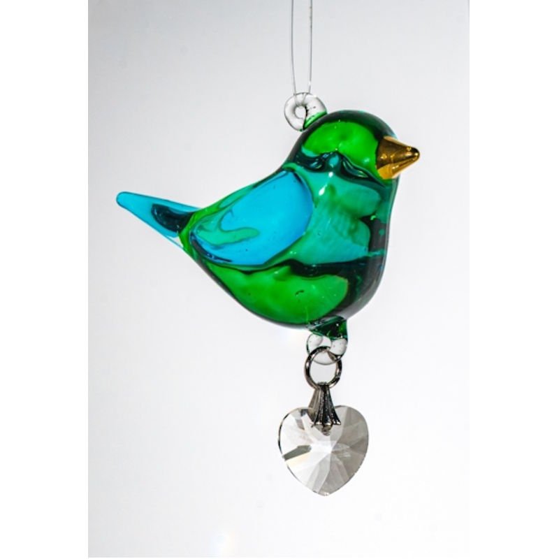 Fantasy Glass Pretty Little Bird - Emerald - Wild Things Crystal from thetraditionalgiftshop.pro