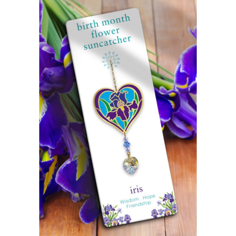 February (Iris) Birth Month Flower Suncatcher - Wild Things Crystal from thetraditionalgiftshop.pro
