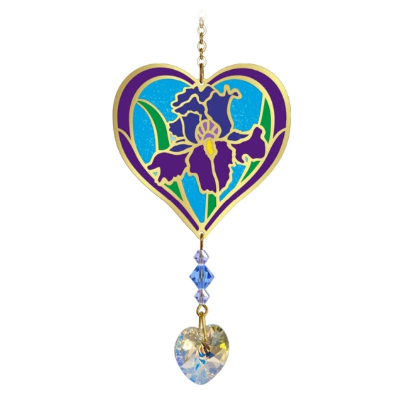 February (Iris) Birth Month Flower Suncatcher - Wild Things Crystal from thetraditionalgiftshop.pro