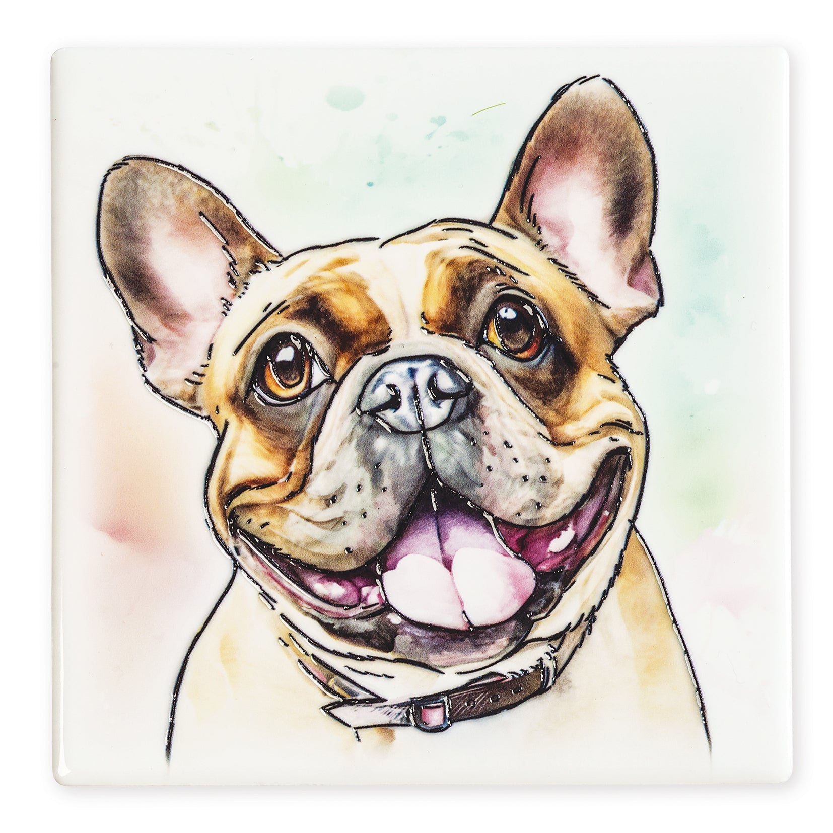 French Bulldog Ceramic Art Coaster - Art of Arora from thetraditionalgiftshop.pro