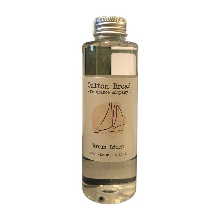 Fresh Linen Reed Diffuser Refill Oil - Oulton Broad Fragrance Company from thetraditionalgiftshop.pro