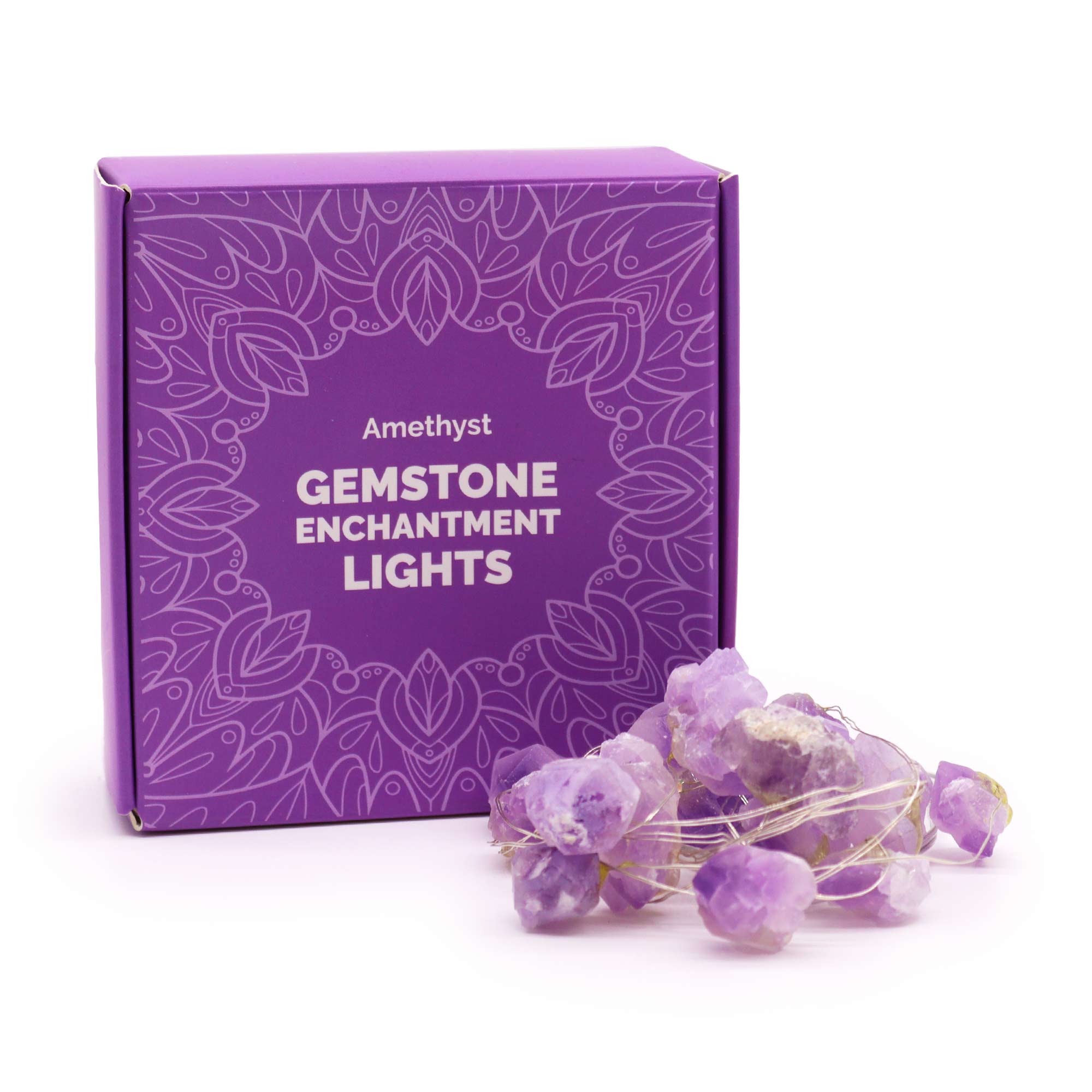Gemstone LED String Lights - Amethyst - Gemstone Enchantment Lights from thetraditionalgiftshop.pro