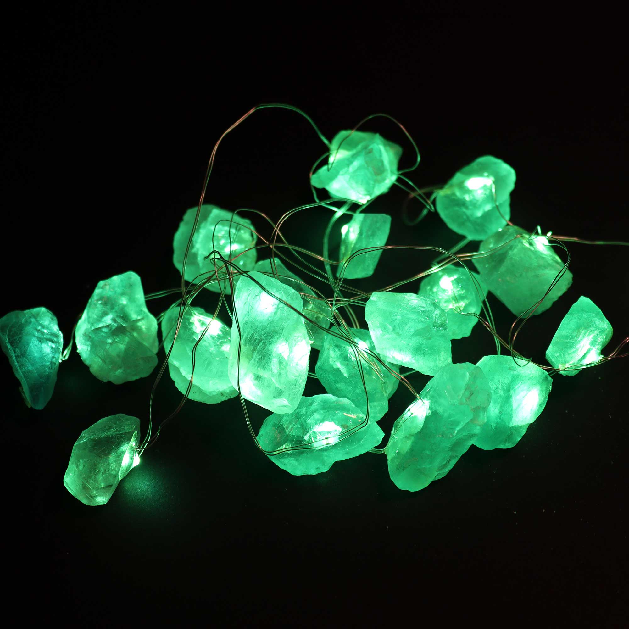 Gemstone LED String Lights - Crystal Jade - Gemstone Enchantment Lights from thetraditionalgiftshop.pro