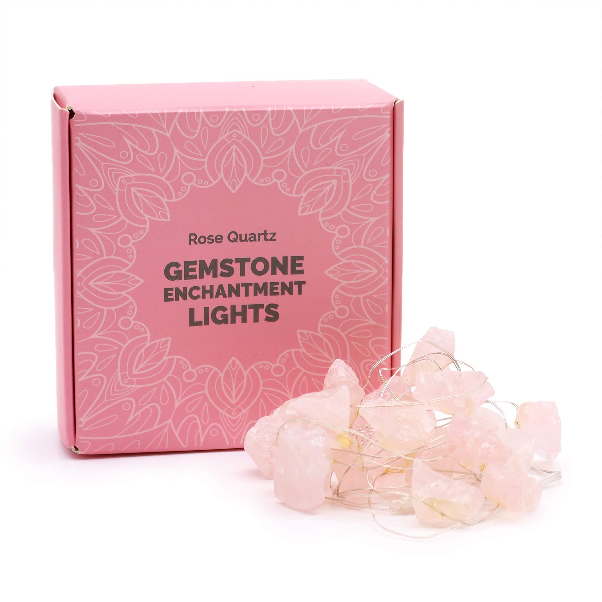 Gemstone LED String Lights - Rose Quartz - Gemstone Enchantment Lights from thetraditionalgiftshop.pro