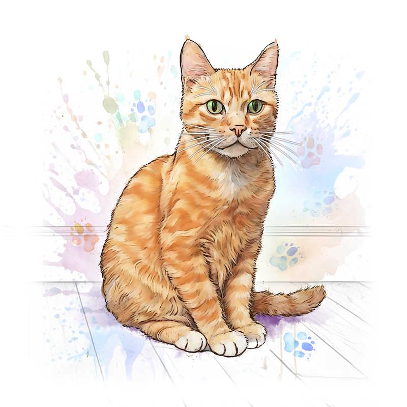 Ginger Cat Ceramic Art Tile - Art of Arora from thetraditionalgiftshop.pro