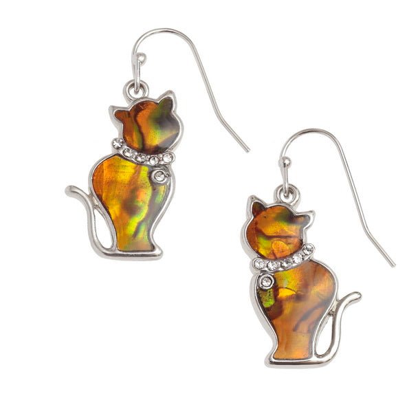 Ginger Cat Paua Shell Drop Earrings - Tide Jewellery from thetraditionalgiftshop.pro