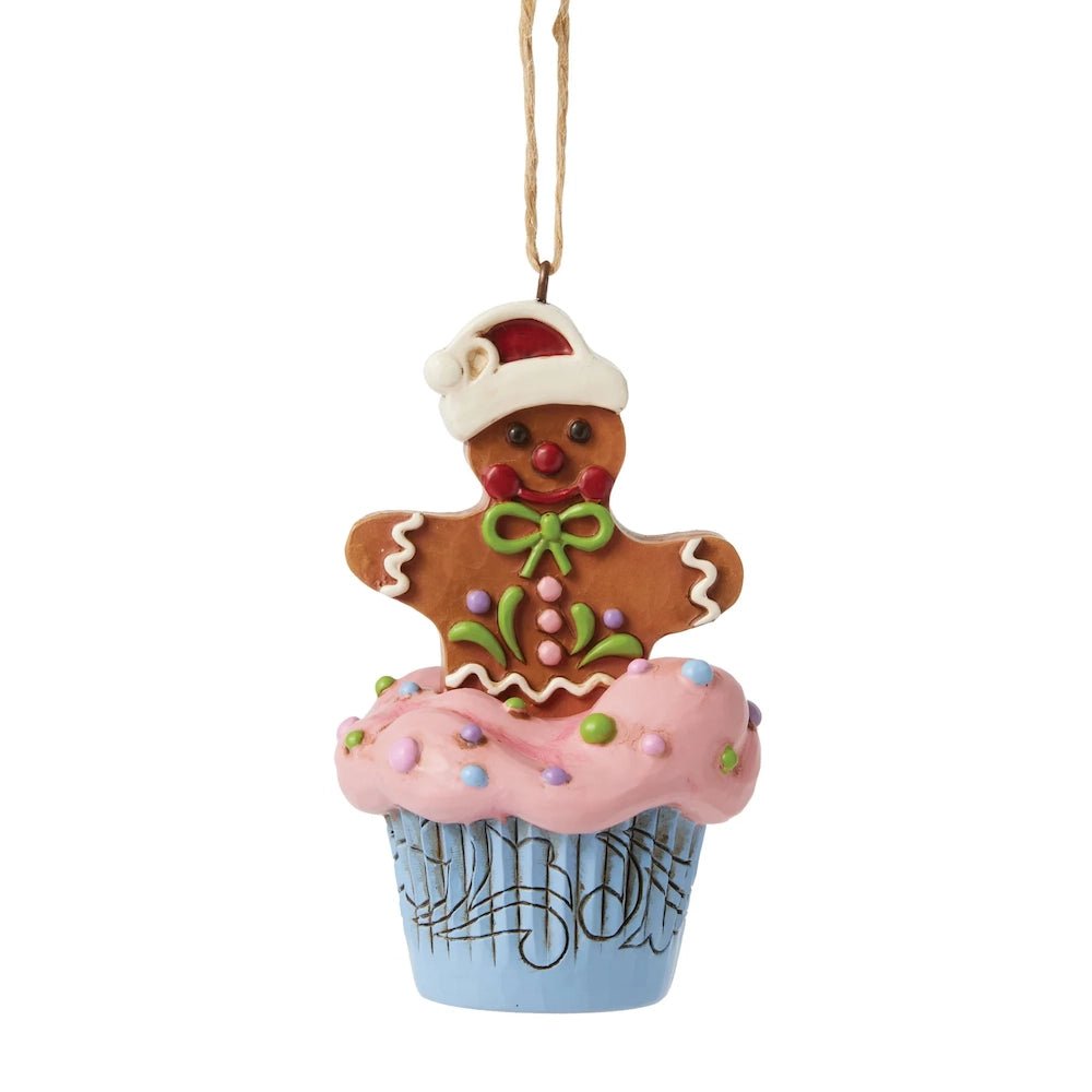 Gingerbread Cupcake Hanging Ornament - Heartwood Creek by Jim Shore from thetraditionalgiftshop.pro