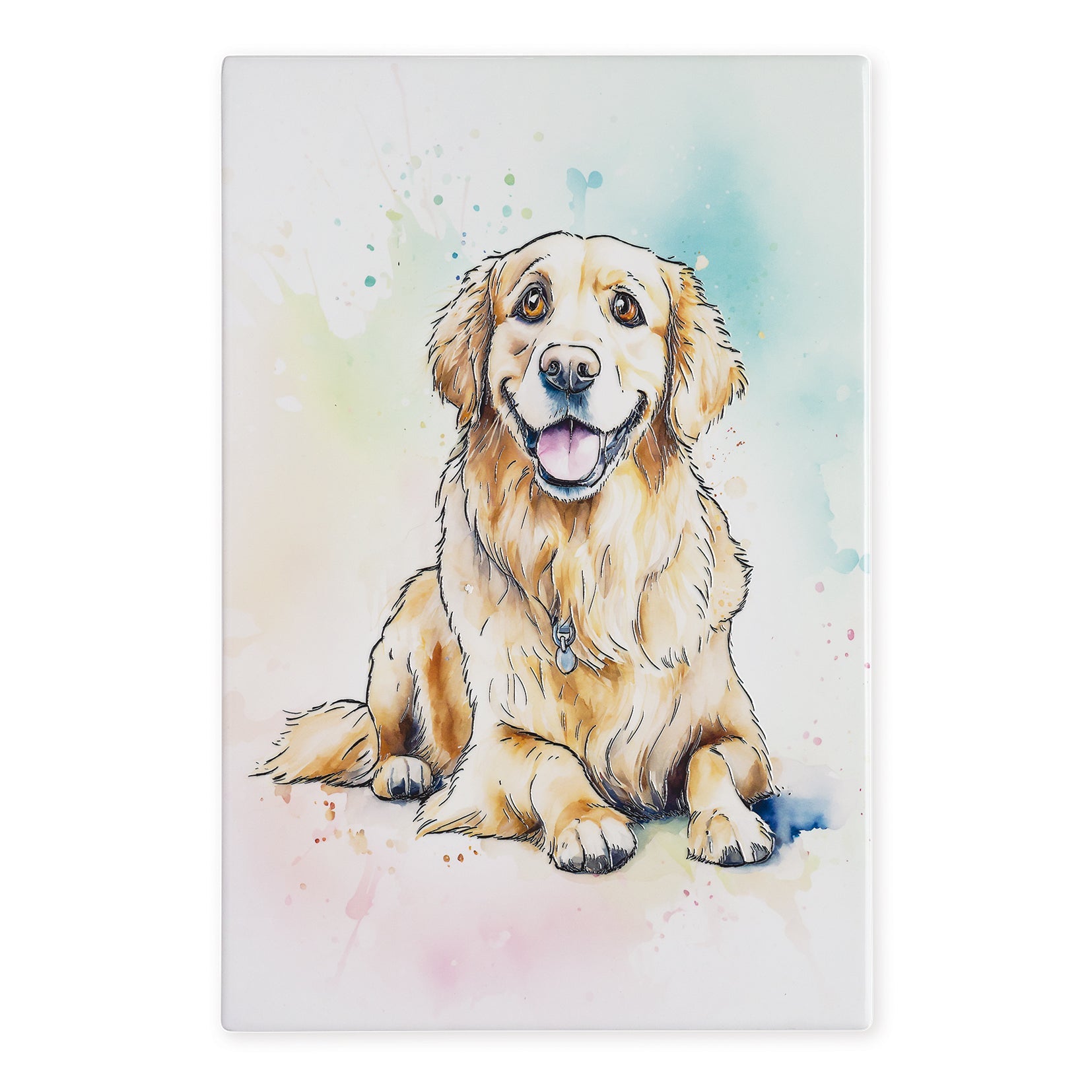 Golden Retriever Ceramic Art Tile - Art of Arora from thetraditionalgiftshop.pro