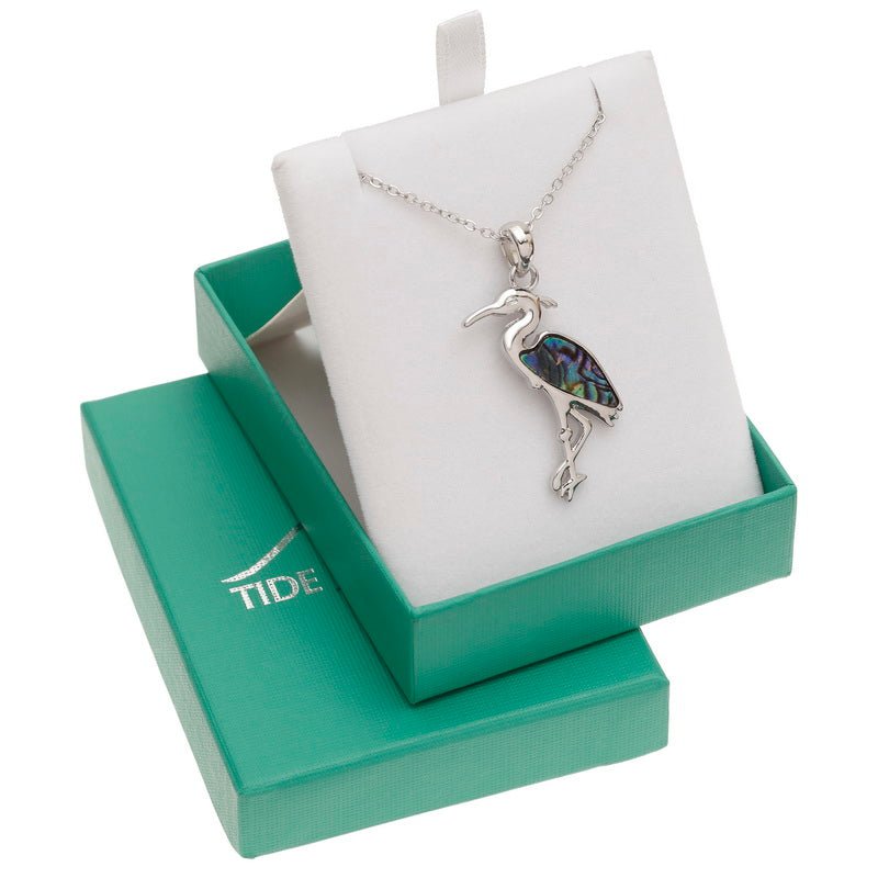 Heron Paua Shell Necklace - Tide Jewellery from thetraditionalgiftshop.pro