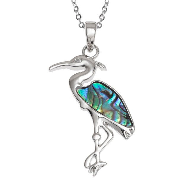 Heron Paua Shell Necklace - Tide Jewellery from thetraditionalgiftshop.pro