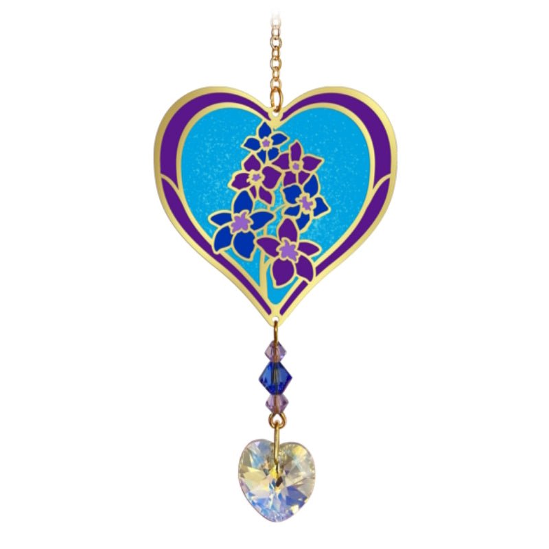 July (Delphinium) Birth Month Flower Suncatcher - Wild Things Crystal from thetraditionalgiftshop.pro