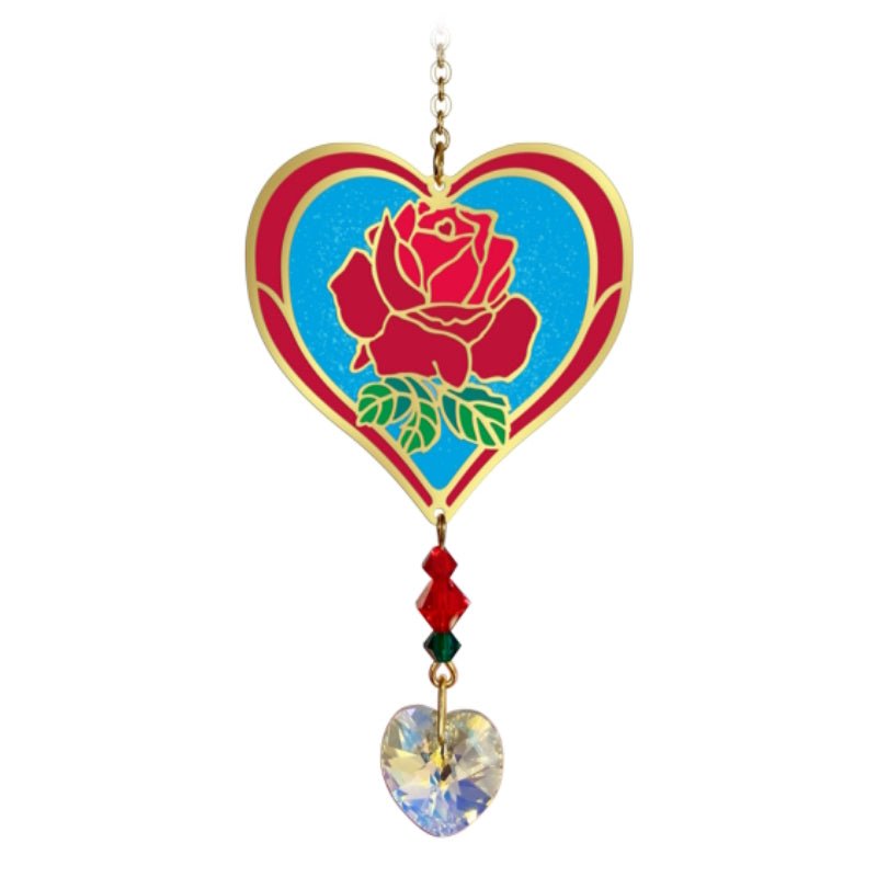 June (Rose) Birth Month Flower Suncatcher - Wild Things Crystal from thetraditionalgiftshop.pro