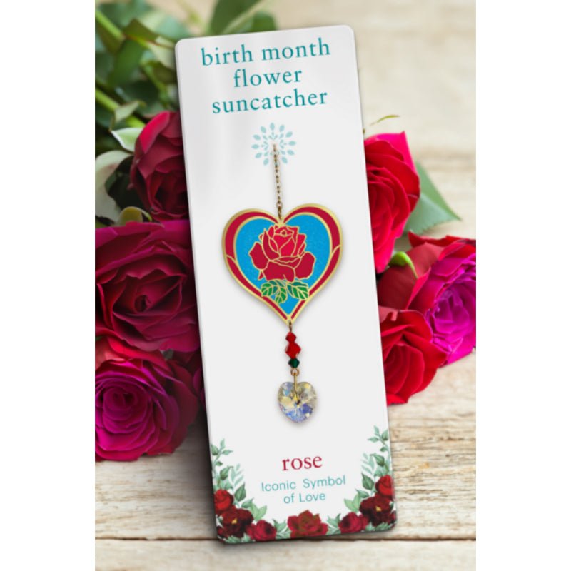 June (Rose) Birth Month Flower Suncatcher - Wild Things Crystal from thetraditionalgiftshop.pro