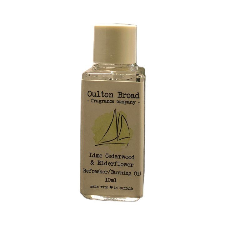 Lime, Cedarwood & Elderflower Fragrance Oil (10ml) - Oulton Broad Fragrance Company from thetraditionalgiftshop.pro