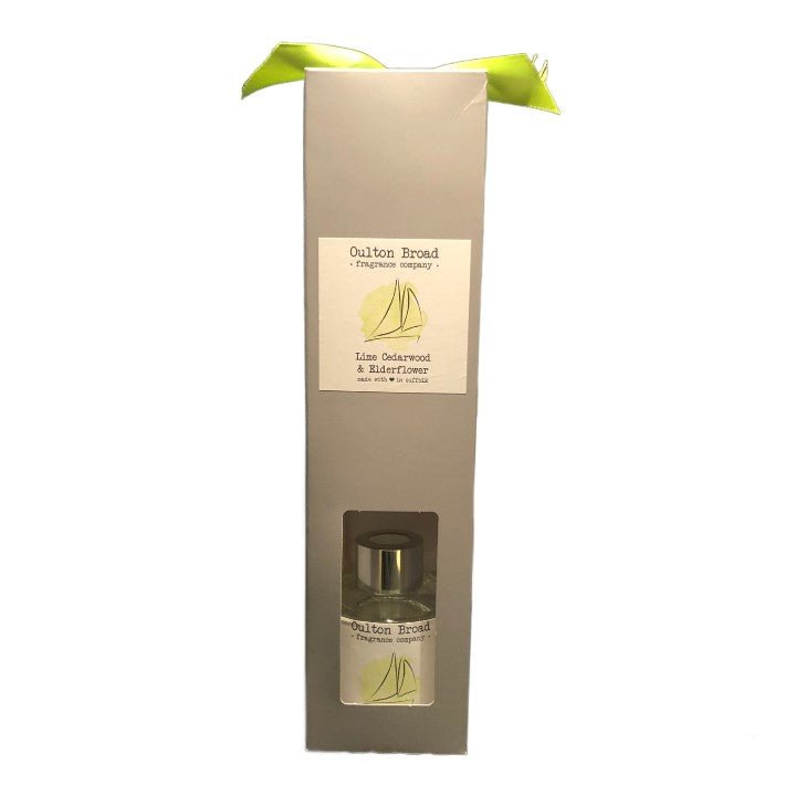 Lime, Cedarwood & Elderflower Reed Diffuser - Oulton Broad Fragrance Company from thetraditionalgiftshop.pro