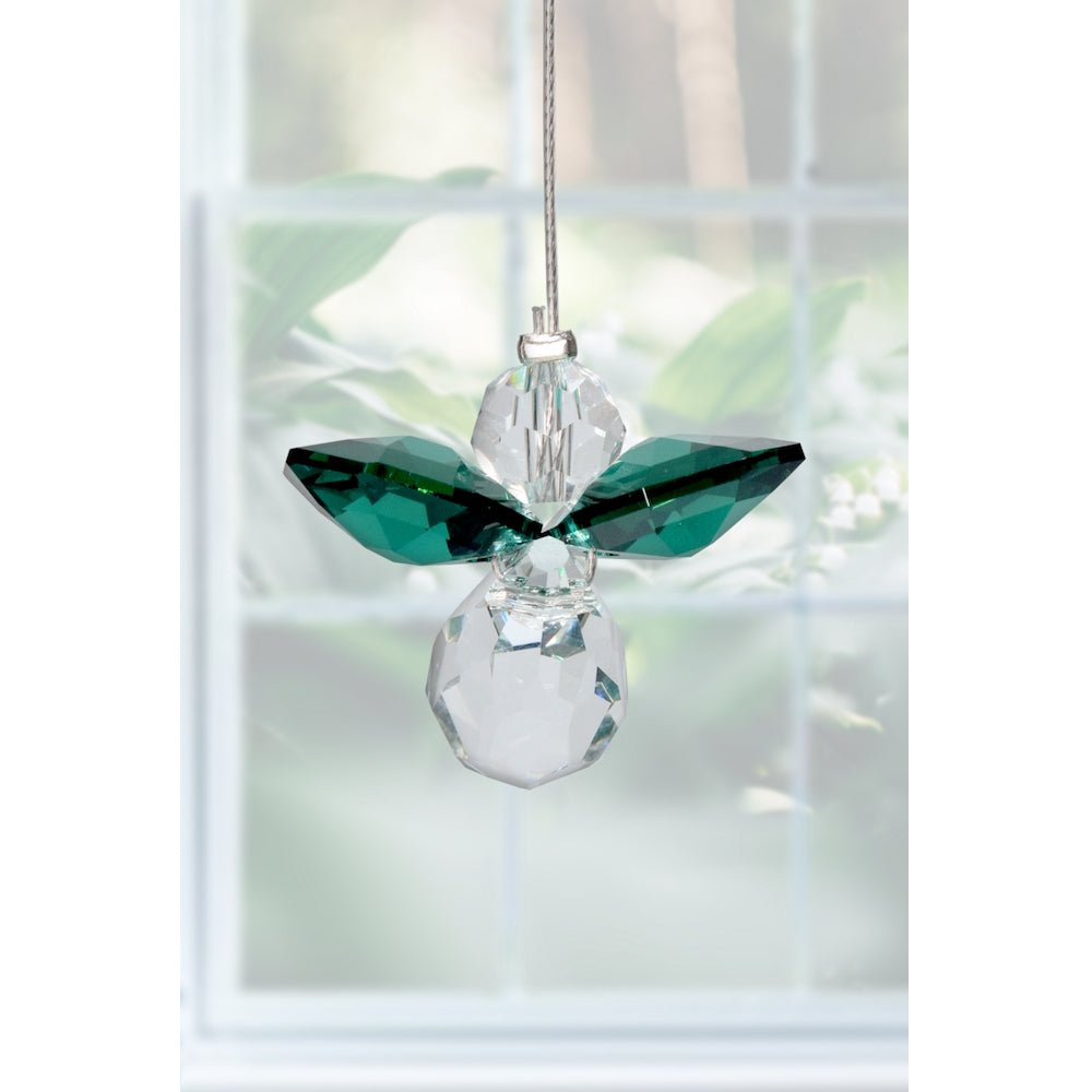 May Birthstone Crystal Guardian Angel - Emerald (Small) - Wild Things Crystal from thetraditionalgiftshop.pro