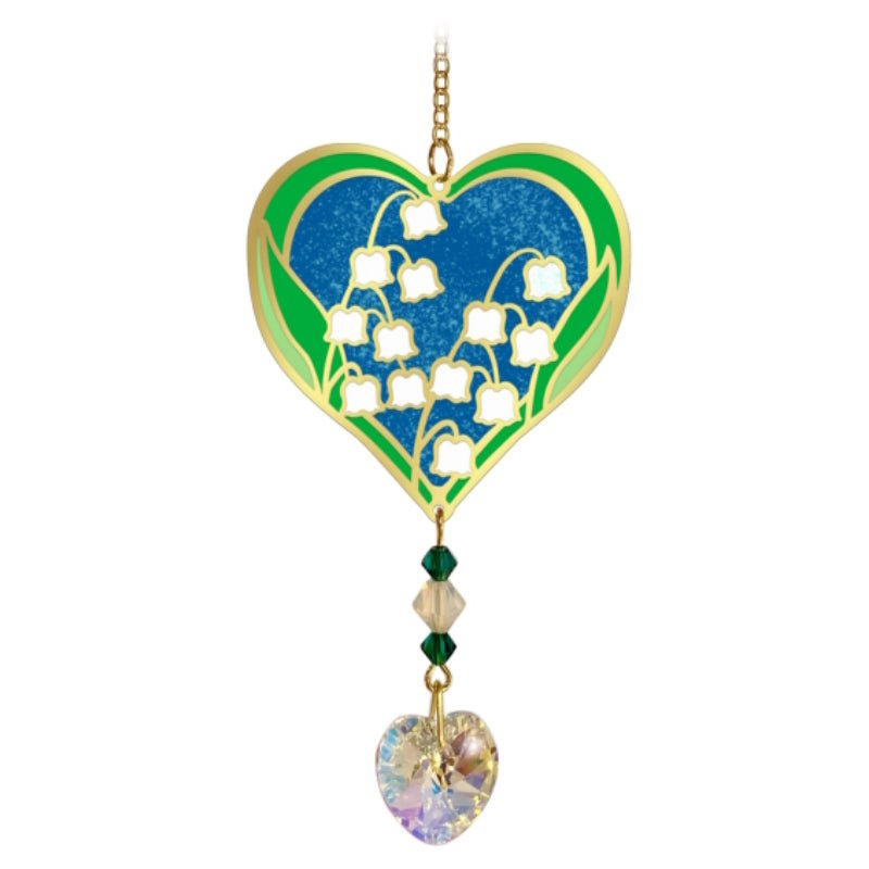 May (Lily of the Valley) Birth Month Flower Suncatcher - Wild Things Crystal from thetraditionalgiftshop.pro