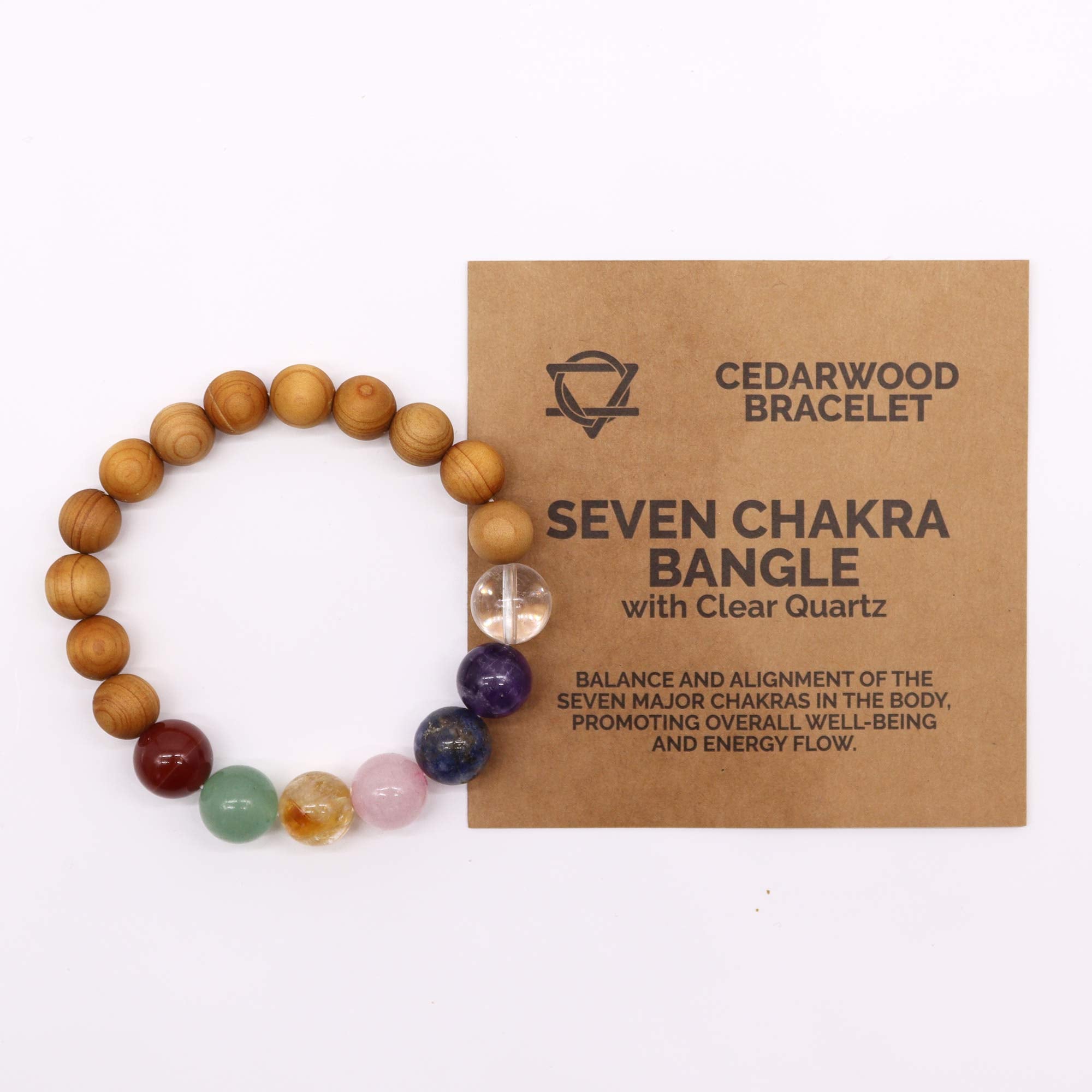 Multi Gemstone Cedarwood Bracelet - 7 Chakra - Gemstone Bracelets from thetraditionalgiftshop.pro