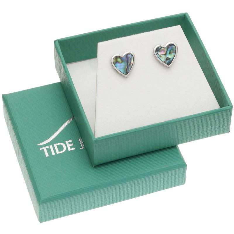 Natural Heart Paua Shell Earrings - Tide Jewellery from thetraditionalgiftshop.pro