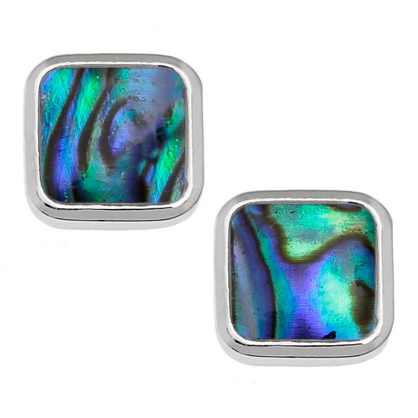 Natural Square Paua Shell Earrings - Tide Jewellery from thetraditionalgiftshop.pro