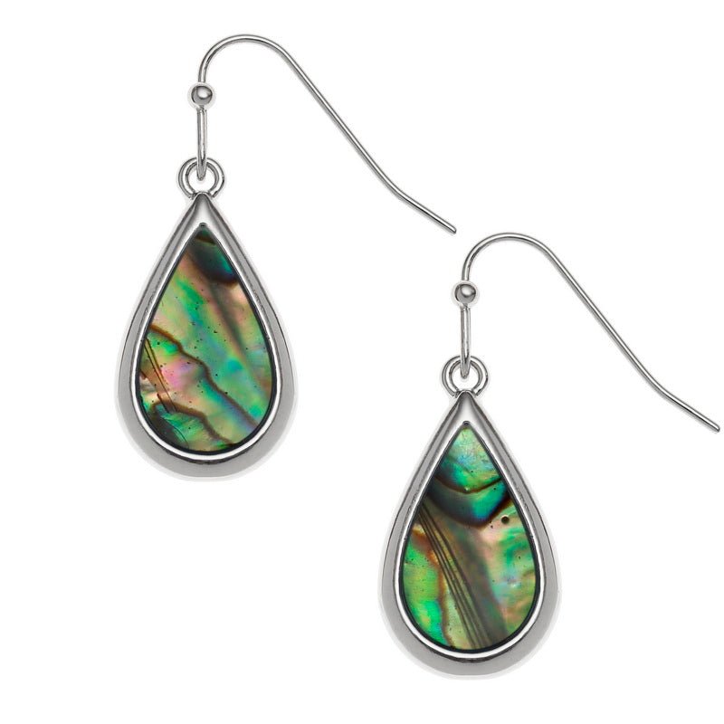 Natural Teardrop Paua Shell Earrings - Tide Jewellery from thetraditionalgiftshop.pro
