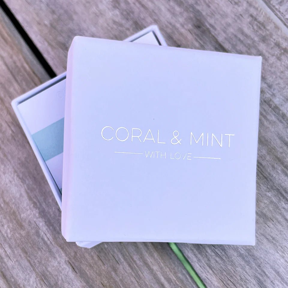 Sand Stud Earrings (Gold Plated) - Coral & Mint from thetraditionalgiftshop.pro