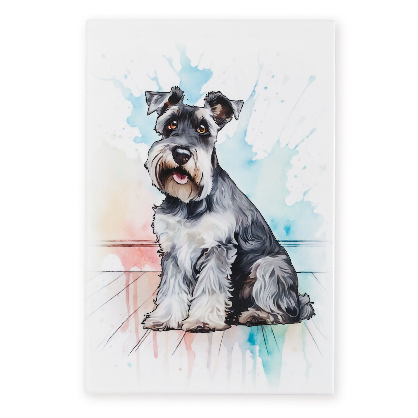 Schnauzer Ceramic Art Tile - Art of Arora from thetraditionalgiftshop.pro