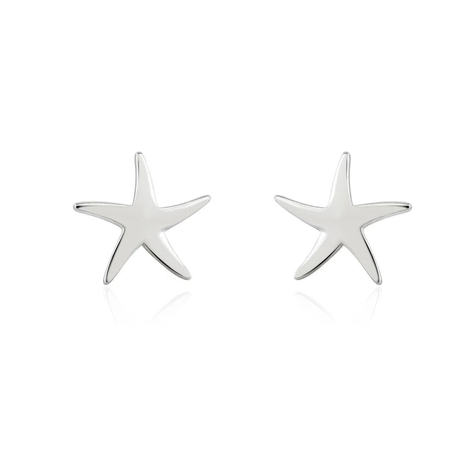 Starfish Stud Earrings (Silver Plated) - Coral & Mint from thetraditionalgiftshop.pro