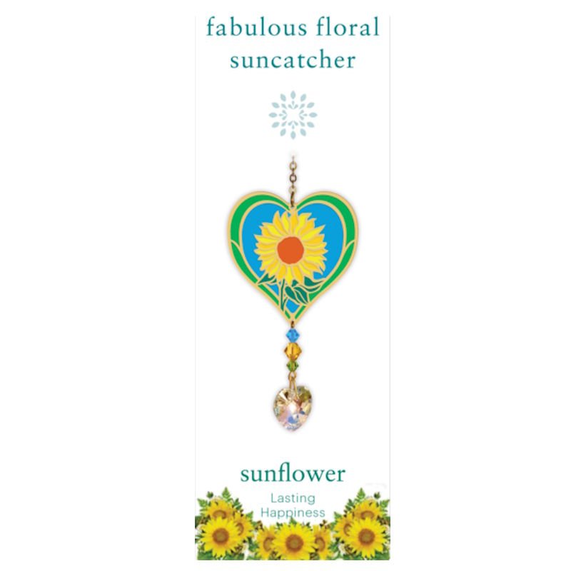 Sunflower (Lasting Happiness) Flower Suncatcher - Wild Things Crystal from thetraditionalgiftshop.pro