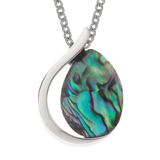 Tear Drop Loop Paua Shell Necklace - Tide Jewellery from thetraditionalgiftshop.pro