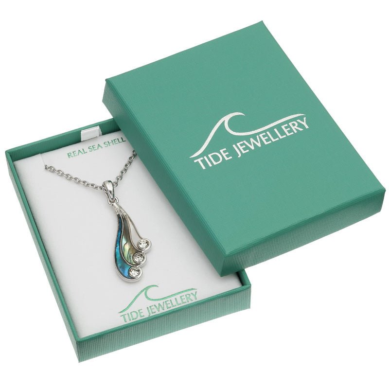Three Colour Swish Paua Shell Necklace - Tide Jewellery from thetraditionalgiftshop.pro