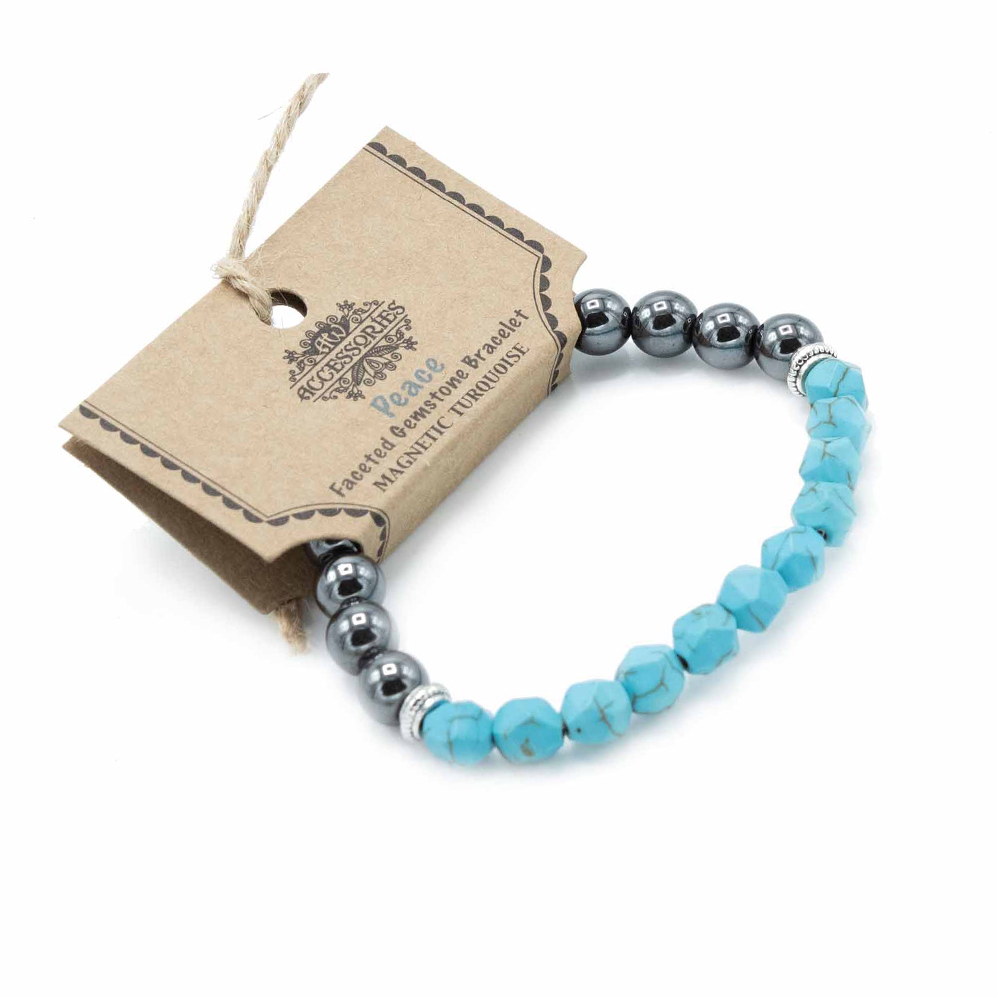 Turquoise Faceted Gemstone Bracelet - Gemstone Bracelets from thetraditionalgiftshop.pro