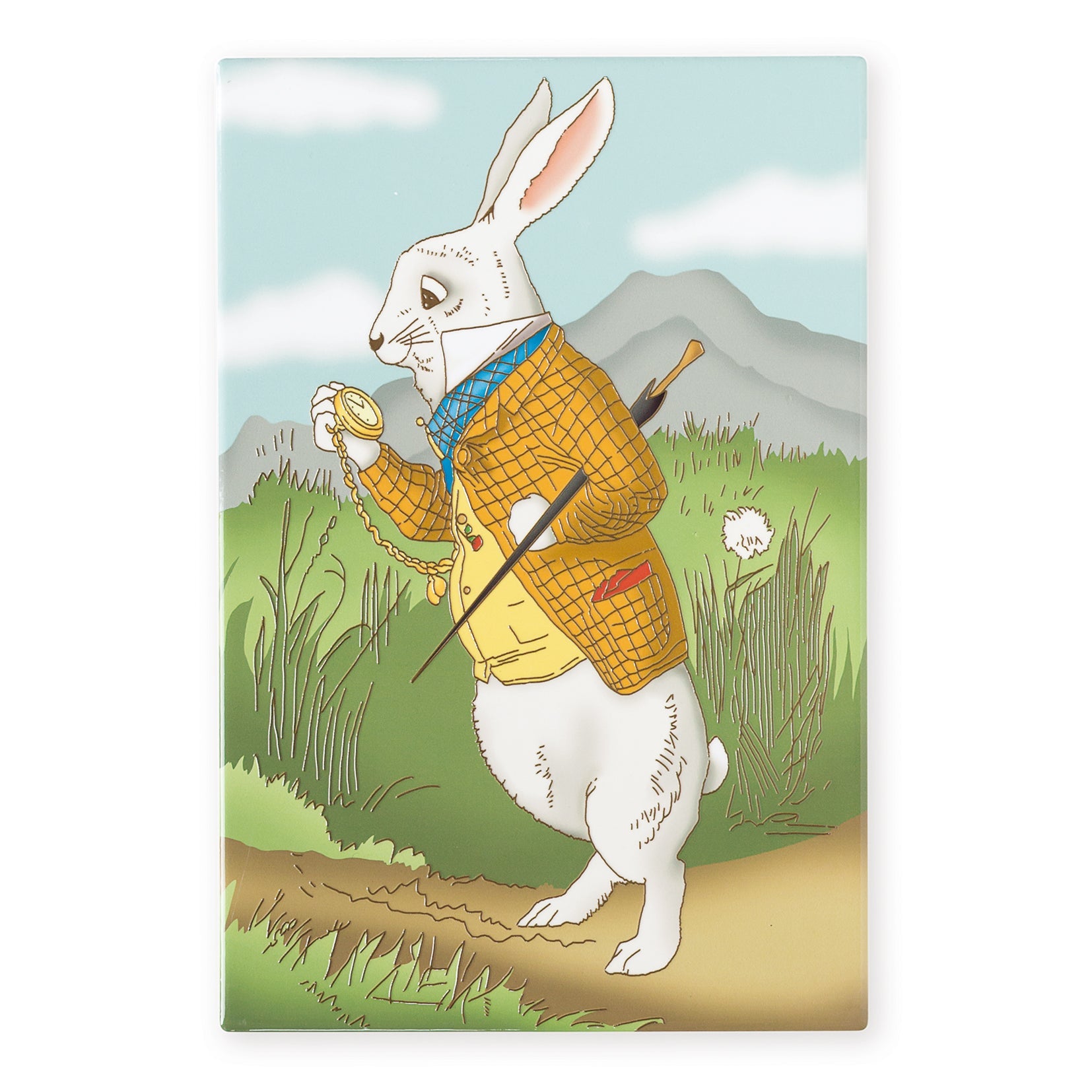 White Rabbit (Alice in Wonderland) Ceramic Art Tile (15x20cm) - Art of Arora from thetraditionalgiftshop.pro