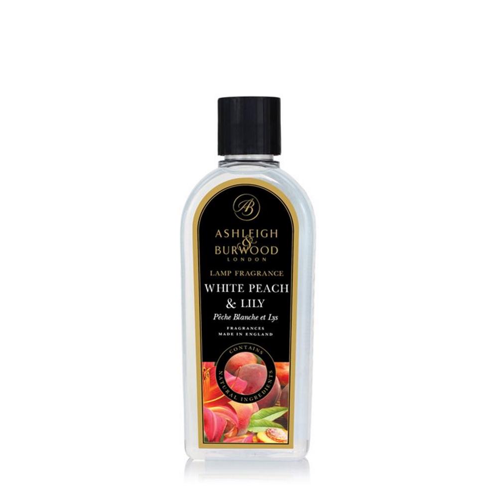 Ashleigh & Burwood White Peach & Lily Fragrance Lamp Oil (500ml) - Ashleigh & Burwood Fragrance Lamps from thetraditionalgiftshop.pro