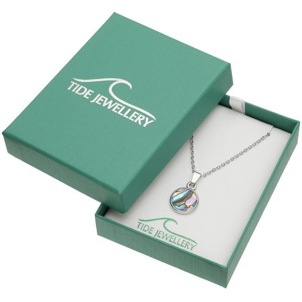 Circle Paua Shell Necklace - Tide Jewellery from thetraditionalgiftshop.pro