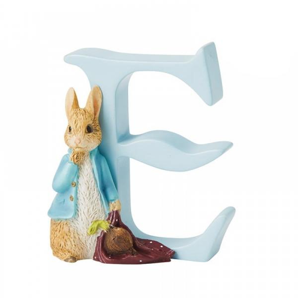 "E" Peter Rabbit with Onions Alphabet Letter - Beatrix Potter from thetraditionalgiftshop.pro