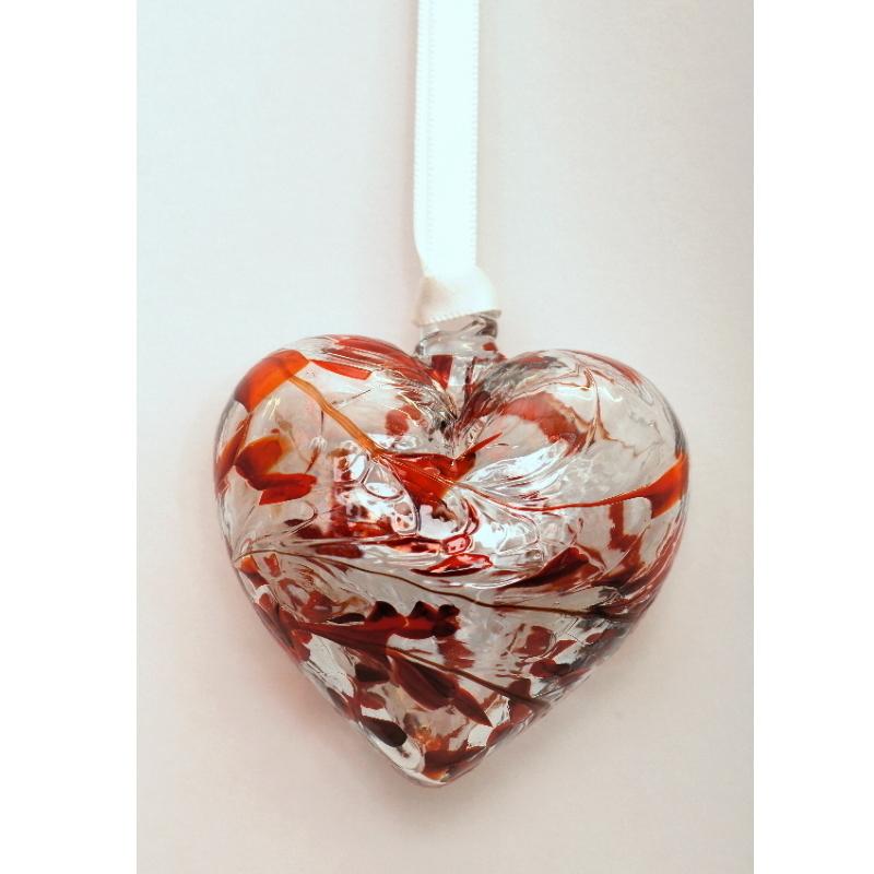 July (Ruby) Birthstone Blown Glass Heart - Milford Blown Glass from thetraditionalgiftshop.pro