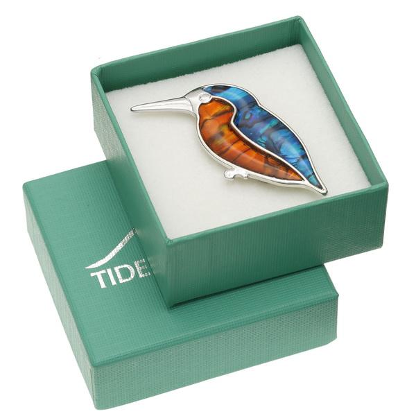 Kingfisher Paua Shell Brooch - Tide Jewellery from thetraditionalgiftshop.pro
