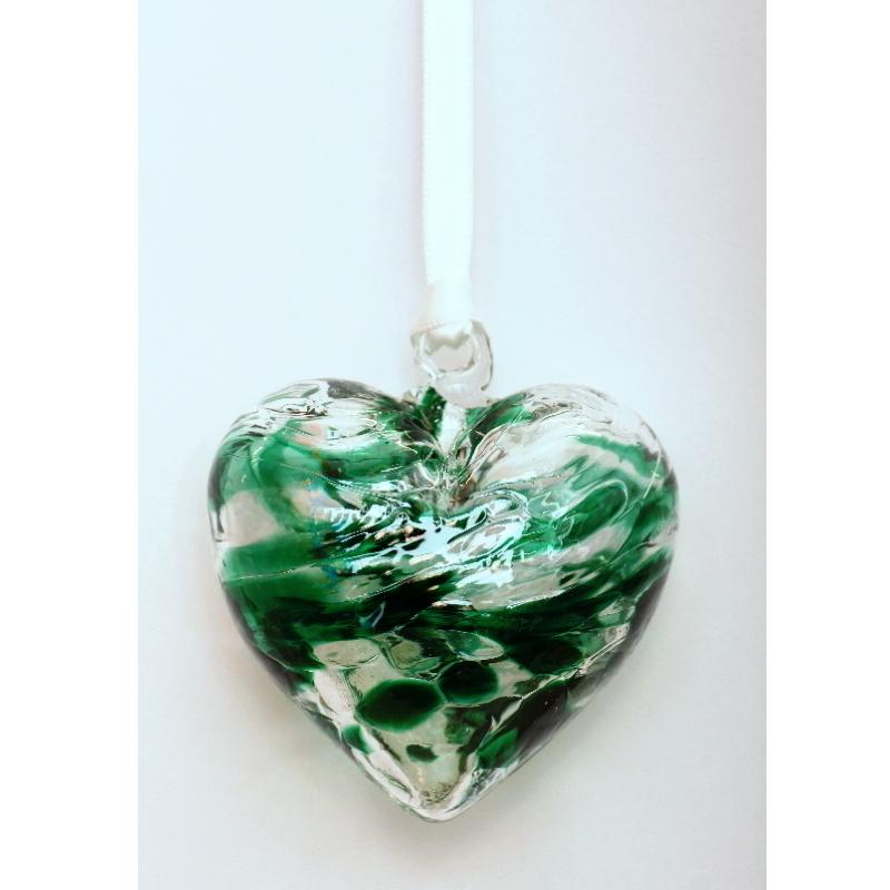 May (Emerald) Birthstone Blown Glass Heart - Milford Blown Glass from thetraditionalgiftshop.pro