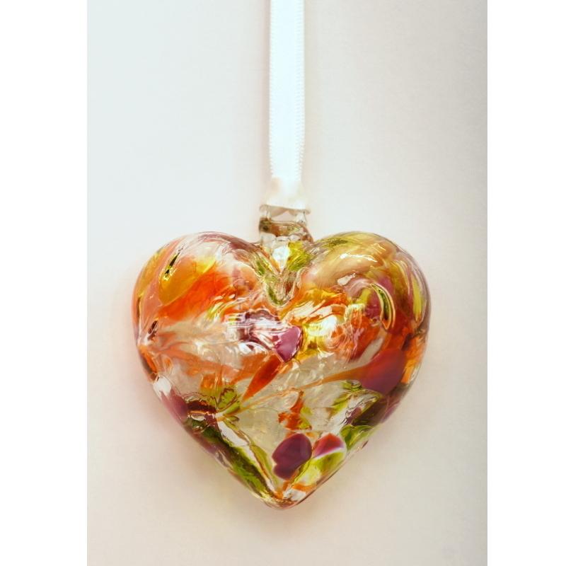 November (Topaz) Birthstone Blown Glass Heart - Milford Blown Glass from thetraditionalgiftshop.pro