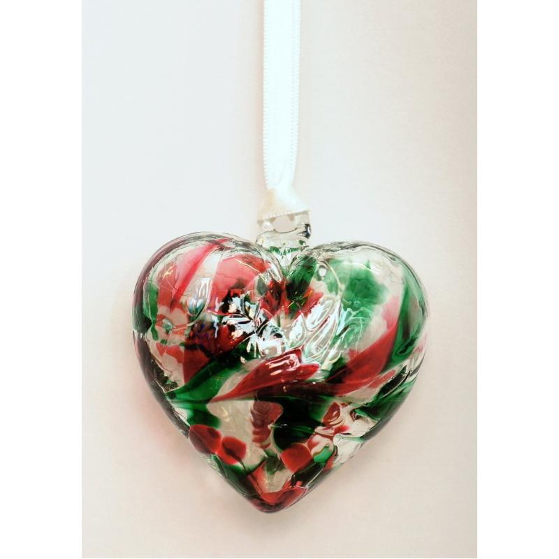 October (Opal) Birthstone Blown Glass Heart - Milford Blown Glass from thetraditionalgiftshop.pro